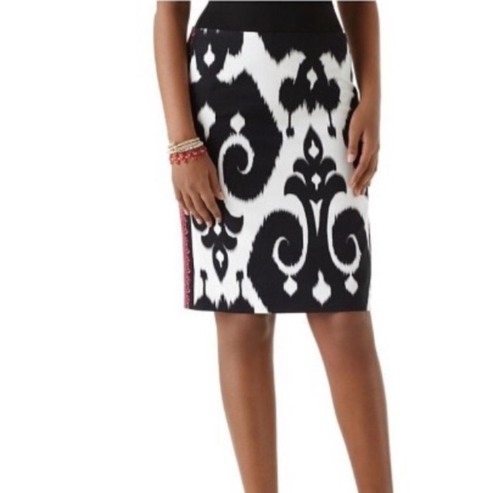 2/$30 White House Black Market Ikat pencil skirt 2